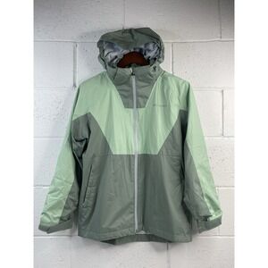 Columbia Women's Rain Scape jacket in a light and dark green colorway Size XL